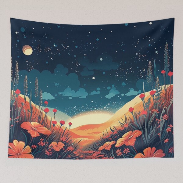 Item preview, Enchanted Wild Flowers in the Moonlight Cool Mesmerizing designed and sold by BrandonArtWorld.