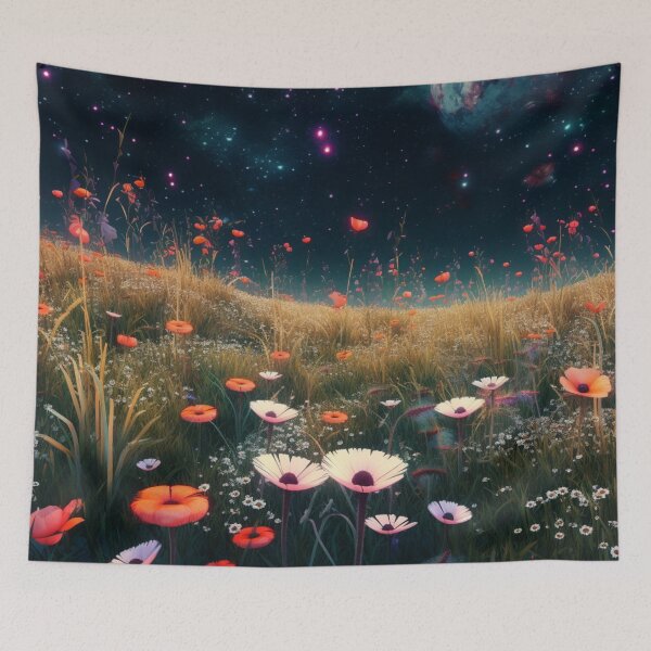 Item preview, Enchanted Wild Flowers in the Moonlight Cool Mesmerizing designed and sold by BrandonArtWorld.