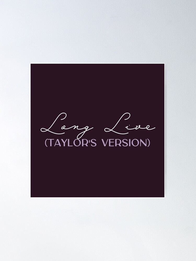 New Honor Taylor Long Live Version Poster, Taylor Swift Poster - Allsoymade