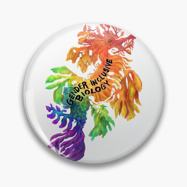 Item preview, Rainbow seadragon dad (black lettering) designed and sold by GenderInBiology.