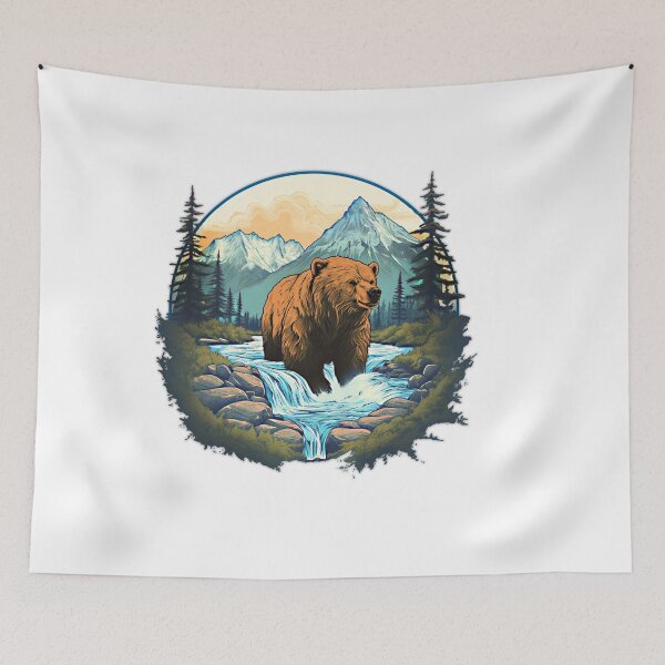Item preview, Brown Bear In Stream designed and sold by snarkee.