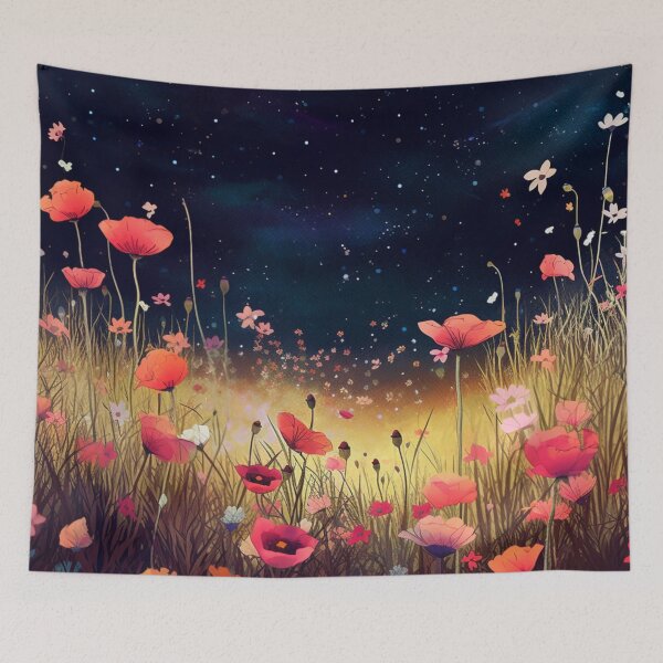Item preview, Enchanted Wild Flowers in the Moonlight Cool Mesmerizing designed and sold by BrandonArtWorld.