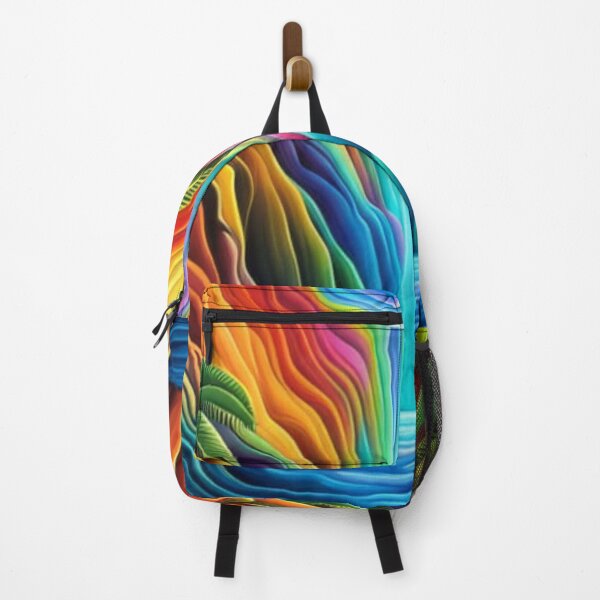Item preview, Modern Tropical Rainbow Waterfall designed and sold by EpicFoxArt.