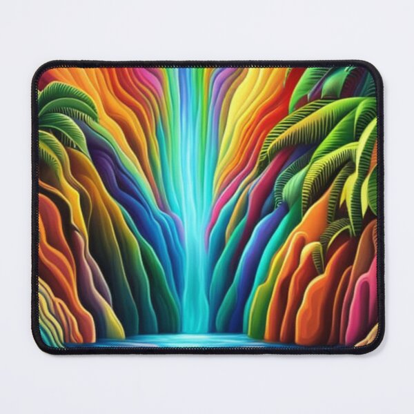 Item preview, Modern Tropical Rainbow Waterfall designed and sold by EpicFoxArt.