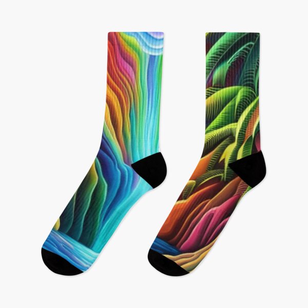 Item preview, Modern Tropical Rainbow Waterfall designed and sold by EpicFoxArt.