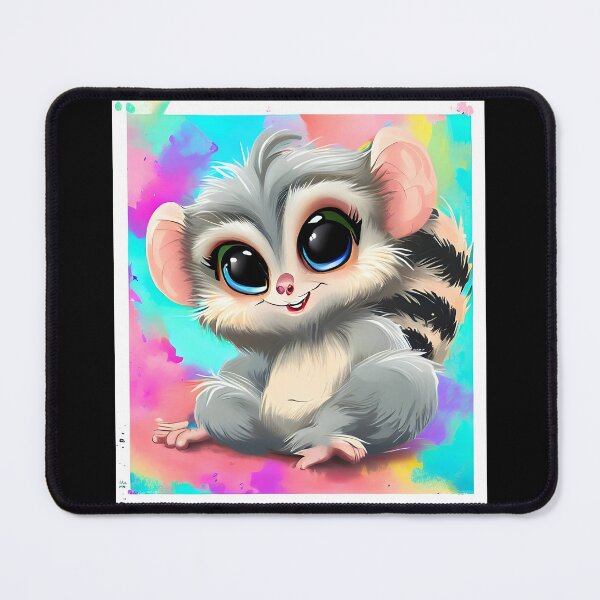 Item preview, Cute baby marmoset with colourful painting background designed and sold by ArtandSmile.