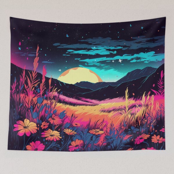 Item preview, Enchanted Wild Flowers in the Moonlight Cool Mesmerizing designed and sold by BrandonArtWorld.