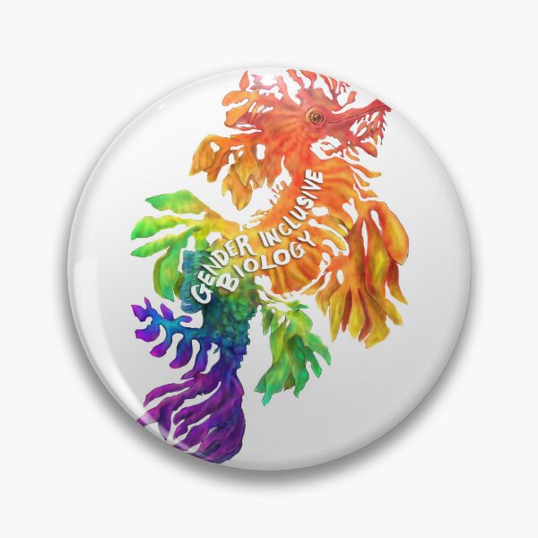 Item preview, Rainbow seadragon dad (white lettering) designed and sold by GenderInBiology.