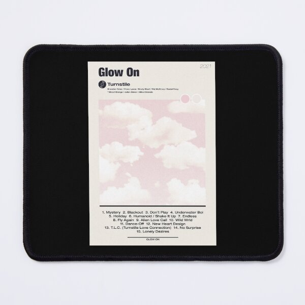 Item preview, GLOW ON Turnstile tracklist  poster  designed and sold by KrisVidrine.