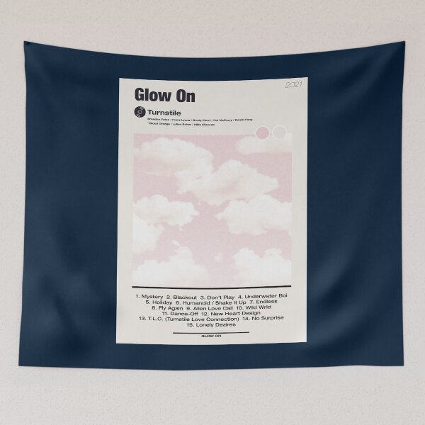 Item preview, GLOW ON Turnstile tracklist  poster  designed and sold by KrisVidrine.