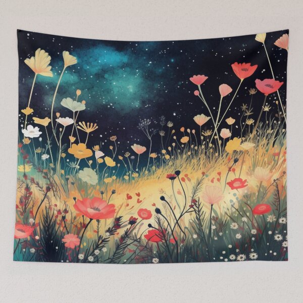 Item preview, Enchanted Wild Flowers in the Moonlight Cool Mesmerizing designed and sold by BrandonArtWorld.