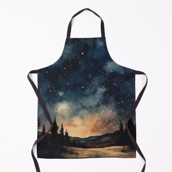 Item preview, A Ethereal Moonlit Night Over a Landscape - Boho Watercolor Night Sky designed and sold by GVRDesign.