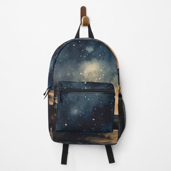 Item preview, A Ethereal Moonlit Night Over a Landscape - Boho Watercolor Night Sky designed and sold by GVRDesign.