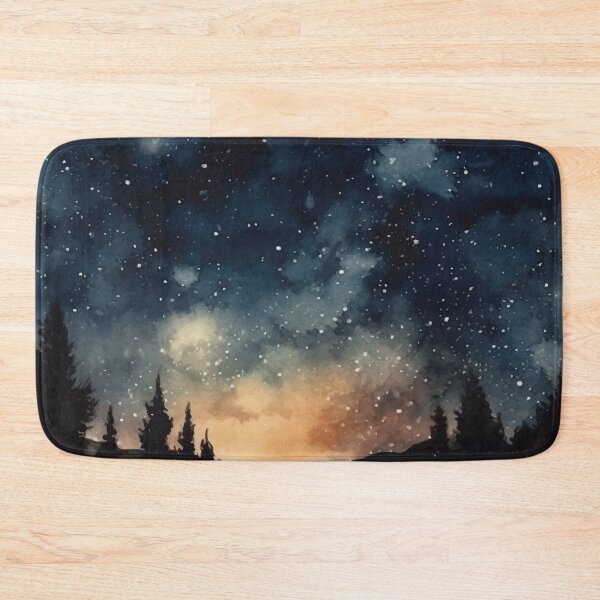 Item preview, A Ethereal Moonlit Night Over a Landscape - Boho Watercolor Night Sky designed and sold by GVRDesign.