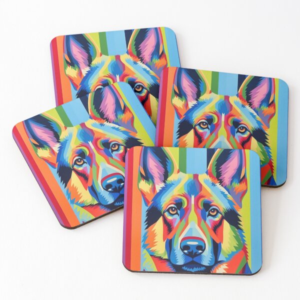 Item preview, Geometric Guardian: Opulent Op Art German Shepherd Design designed and sold by SayWhatJAY.