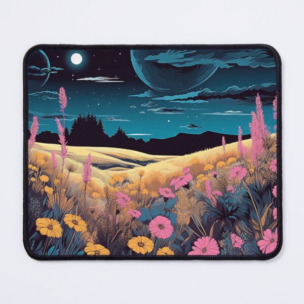 Item preview, Enchanted Wild Flowers in the Moonlight Cool Mesmerizing designed and sold by BrandonArtWorld.