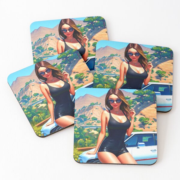Item preview, Miranda Kerr Leaning Against White Car (AI Art) designed and sold by allicocanasia.