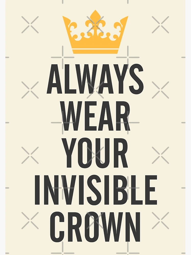 Always Wear Your Invisible Crown Quote - Orange Cutting Board by