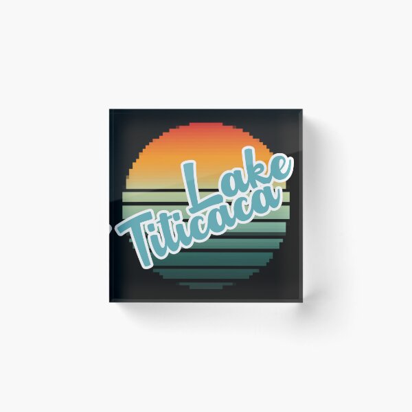 Item preview, Lake Titicaca Retro Sunset Over Water designed and sold by LivingRoomZoo.