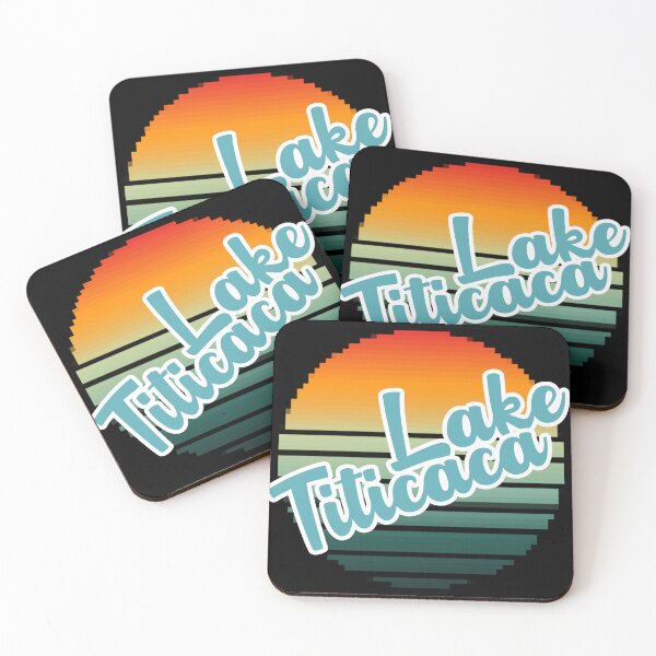 Item preview, Lake Titicaca Retro Sunset Over Water designed and sold by LivingRoomZoo.