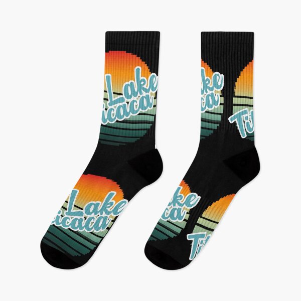 Item preview, Lake Titicaca Retro Sunset Over Water designed and sold by LivingRoomZoo.
