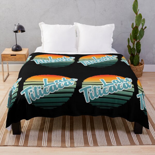 Item preview, Lake Titicaca Retro Sunset Over Water designed and sold by LivingRoomZoo.
