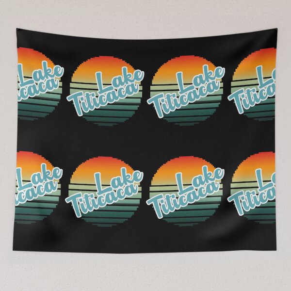 Item preview, Lake Titicaca Retro Sunset Over Water designed and sold by LivingRoomZoo.