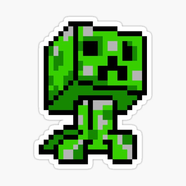Creeper Face Pixel Art Build-On Greeting Card