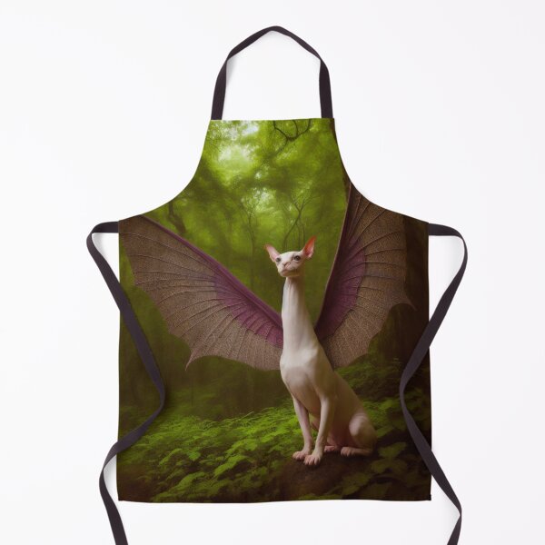 Item preview, Long Necked Dragon Cat in the Forest designed and sold by Lava Tigers Art.