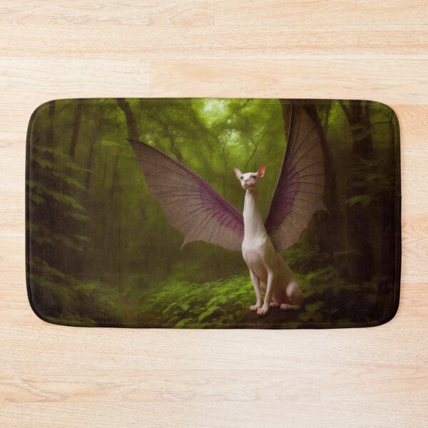 Item preview, Long Necked Dragon Cat in the Forest designed and sold by Lava Tigers Art.