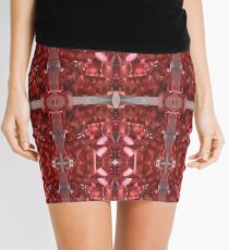 Red-Red pattern, non-contrast, as if glowing from the inside. Mini Skirt