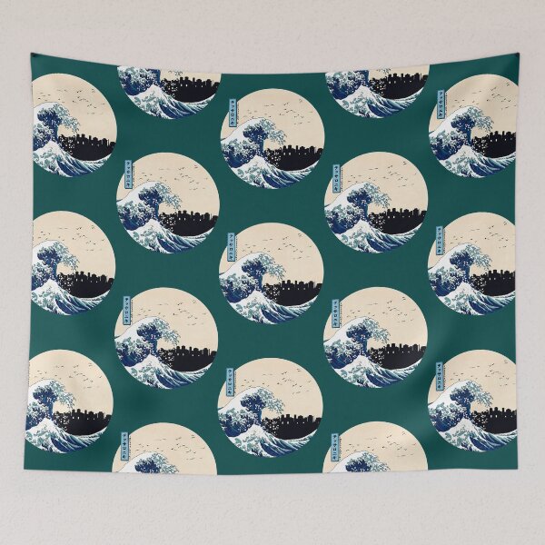 Item preview, Thessaloniki Kanagawa Wave  designed and sold by 2eggzProject.
