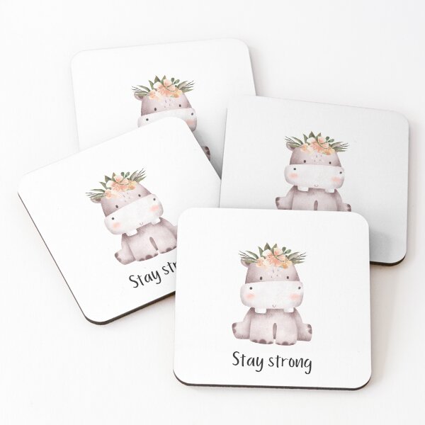 Item preview, Stay Strong Baby Hippopotamus Flowers designed and sold by TuckerLogan.