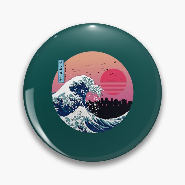 Item preview, Thessaloniki Kanagawa Wave Retro  designed and sold by 2eggzProject.