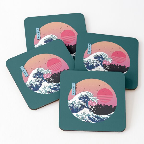 Item preview, Thessaloniki Kanagawa Wave Retro  designed and sold by 2eggzProject.
