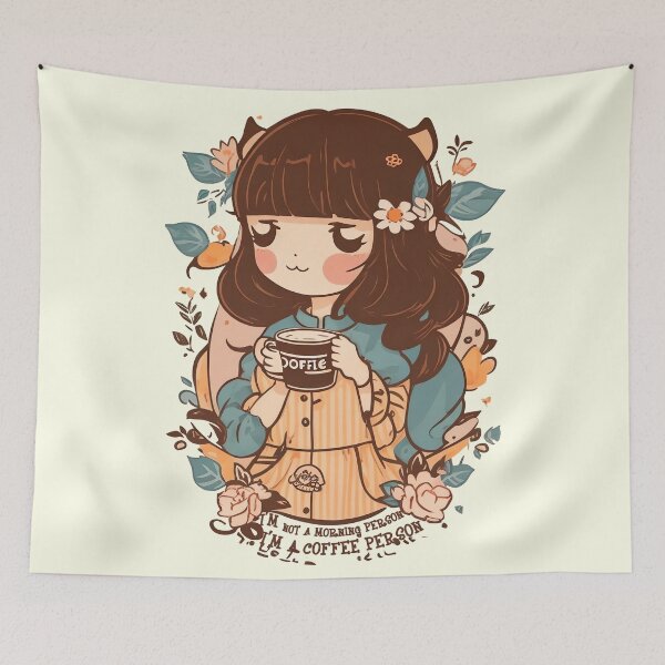 Item preview, I'm not a morning person, I'm a coffee person: Power of the Bean designed and sold by Paolospresent.
