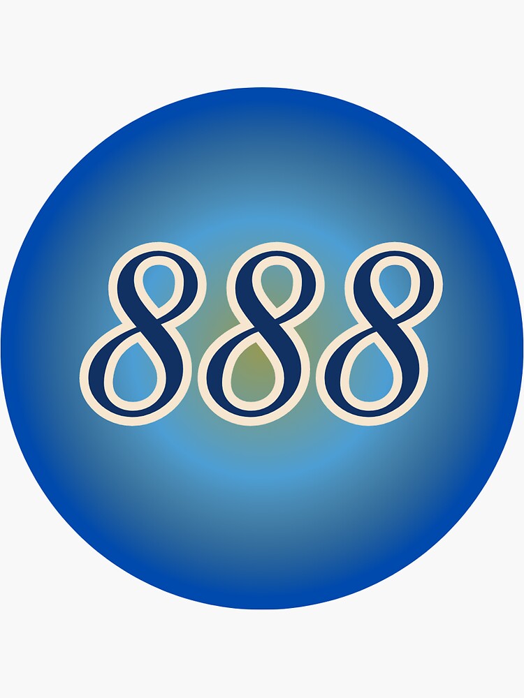 888 Angel number Sticker for Sale by namaste-you