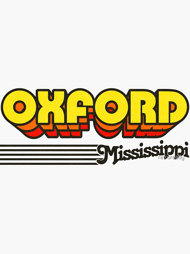 "Oxford, Mississippi Retro Stripes" Sticker for Sale by retroready