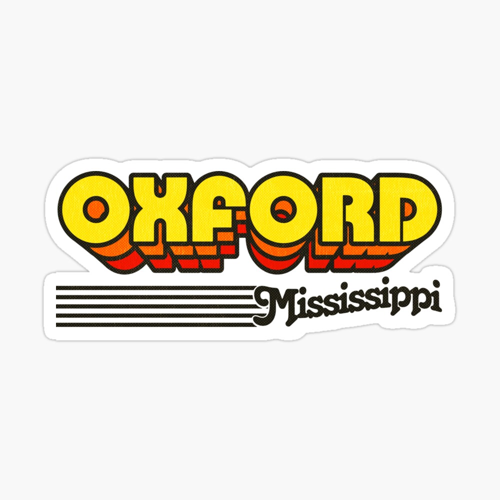 Oxford, Mississippi | Retro Stripes Sticker