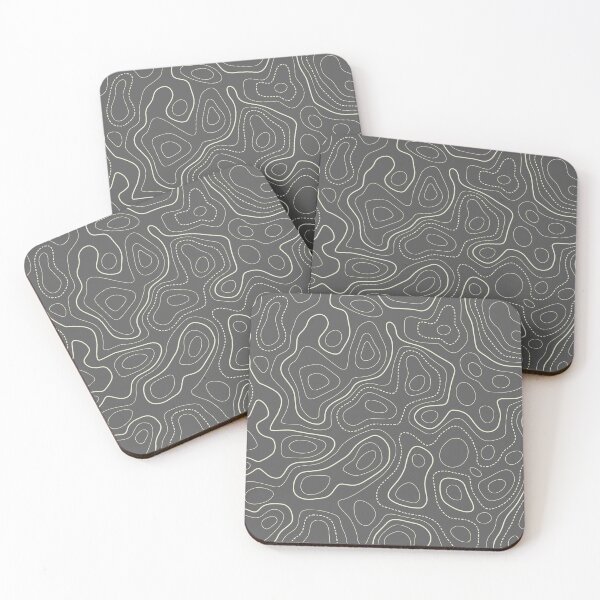 Item preview, Gray Topographic Pattern. designed and sold by Aetherier.