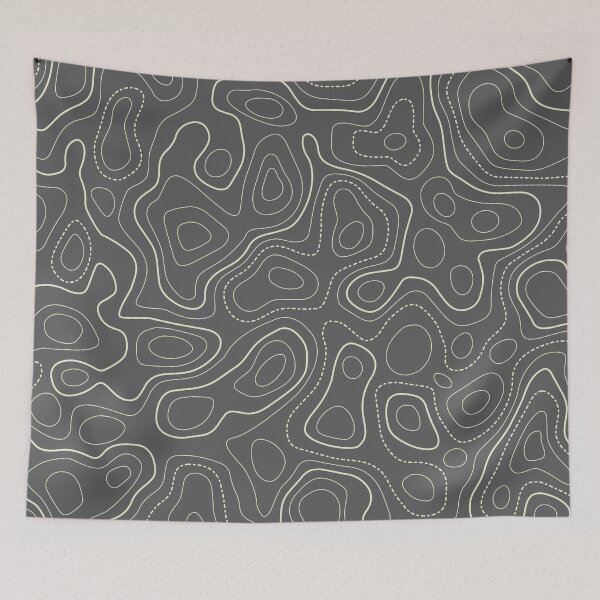 Item preview, Gray Topographic Pattern. designed and sold by Aetherier.