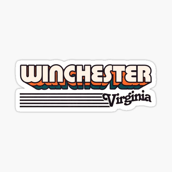 Aperçu de l'œuvre Winchester, Virginie | Rayures rétro créée et vendue par retroready.