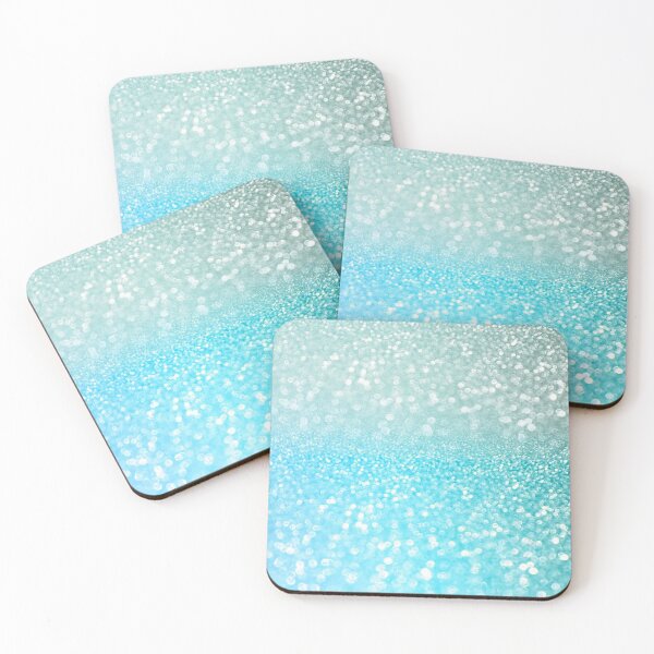 Item preview, Mermaid Ocean Blue Blush Faux Glitter designed and sold by MysticMarble.