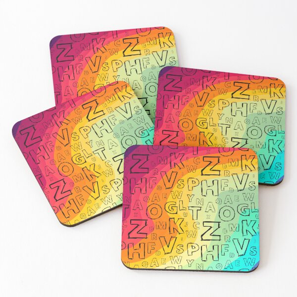 Item preview, Colorful letters abstract design designed and sold by RinaGArt.