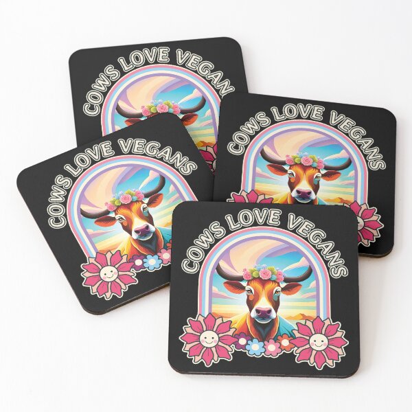 Item preview, Cows Love Vegans Vegan Cow Lover Floral Flower Crown Animal Rights Ver5 designed and sold by thecatcouch.
