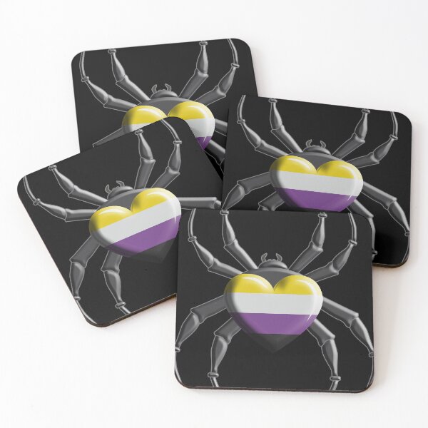 Item preview, Heartspider Non Binary Pride designed and sold by TheirChoice.