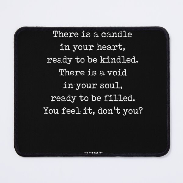 Item preview, Rumi Quote 08 - There is a candle in your heart - Typewriter Print - Black designed and sold by Studio Grafiikka.