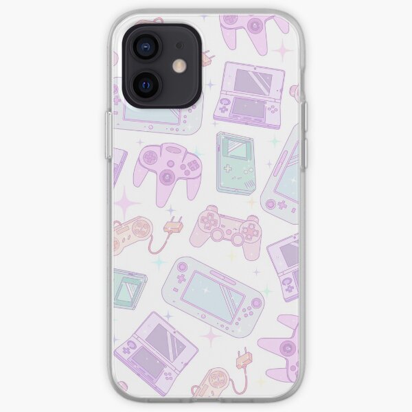 Lindo juego de consola en colores pastel Funda blanda para iPhone