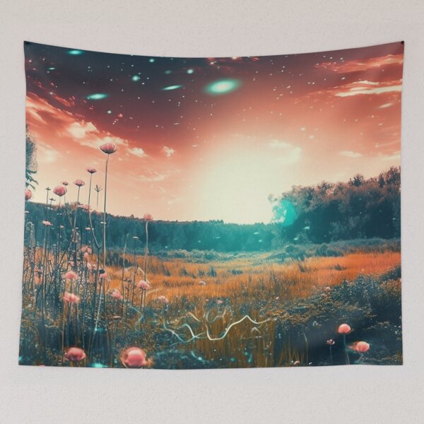 Item preview, Enchanted Wild Flowers in the Moonlight Cool Mesmerizing designed and sold by BrandonArtWorld.