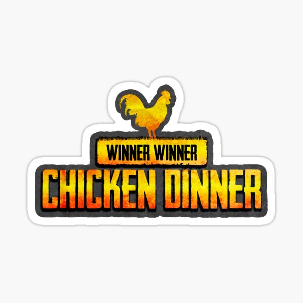 Winner Winner Chicken Dinner Pubg Sticker For Sale By Elchicodelab Redbubble 4630